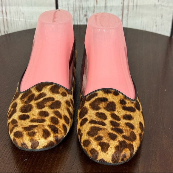 BRIGHTON pony hair Leopard Print Women's Ballet flats Silver accent on back 7.5 - Picture 3 of 17